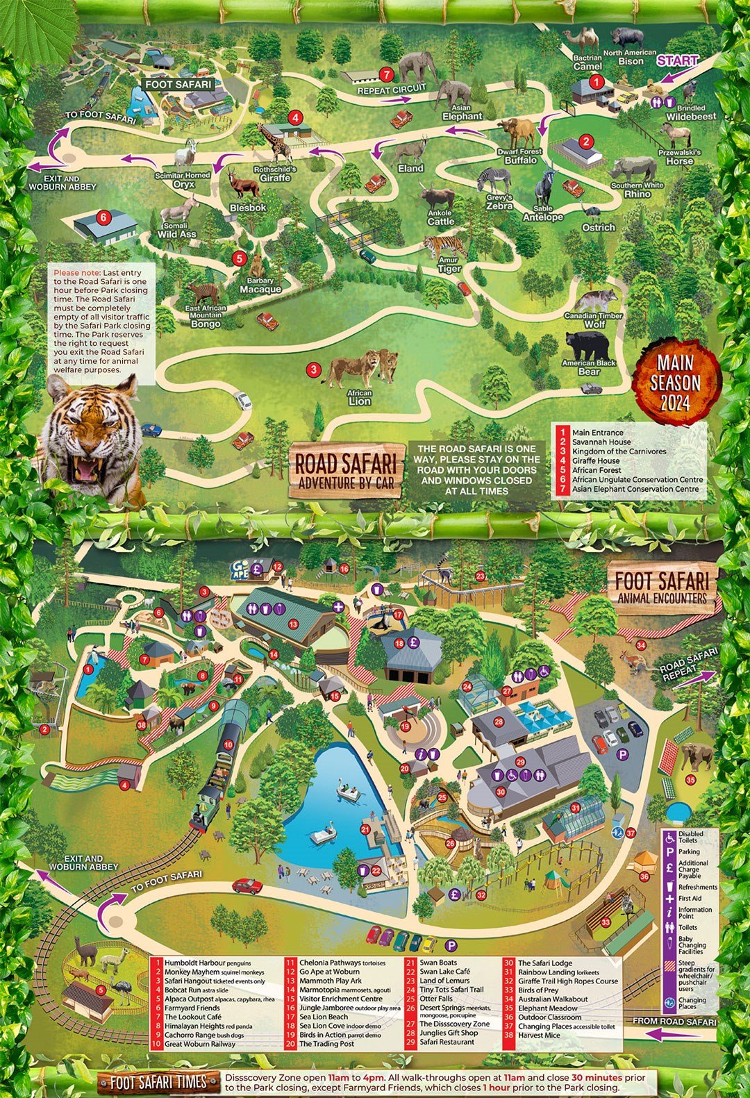 Image of woburn safari park maps web page main season 2024