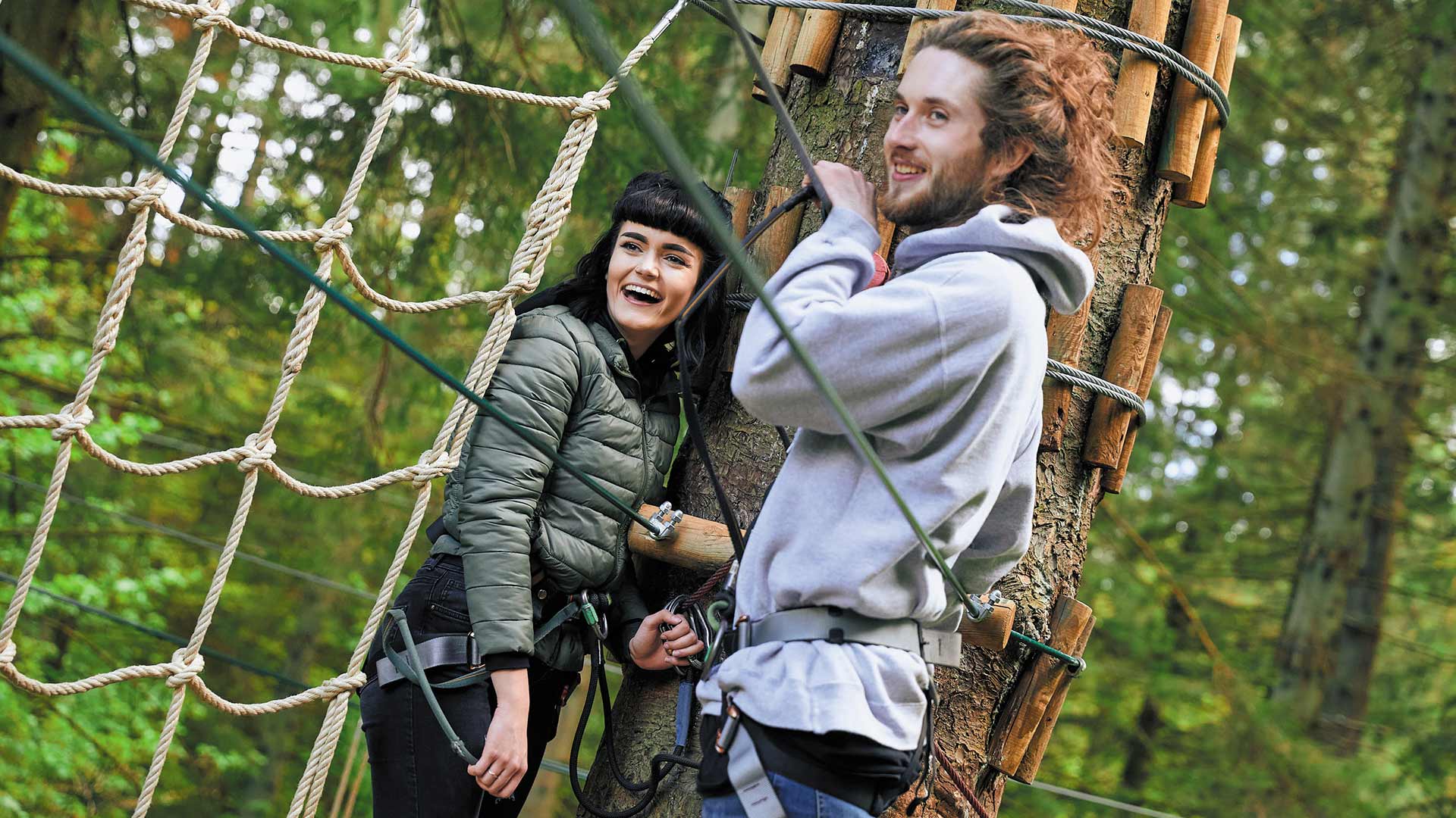 Image of two people on treetop challenge web landscape 1920x1080