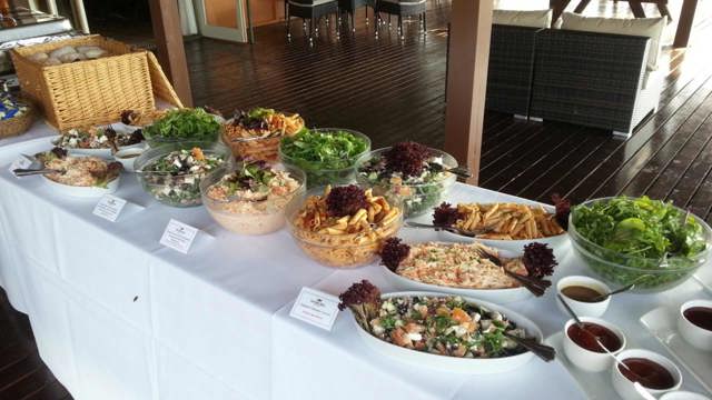 Image of bbq buffet in safari lodge