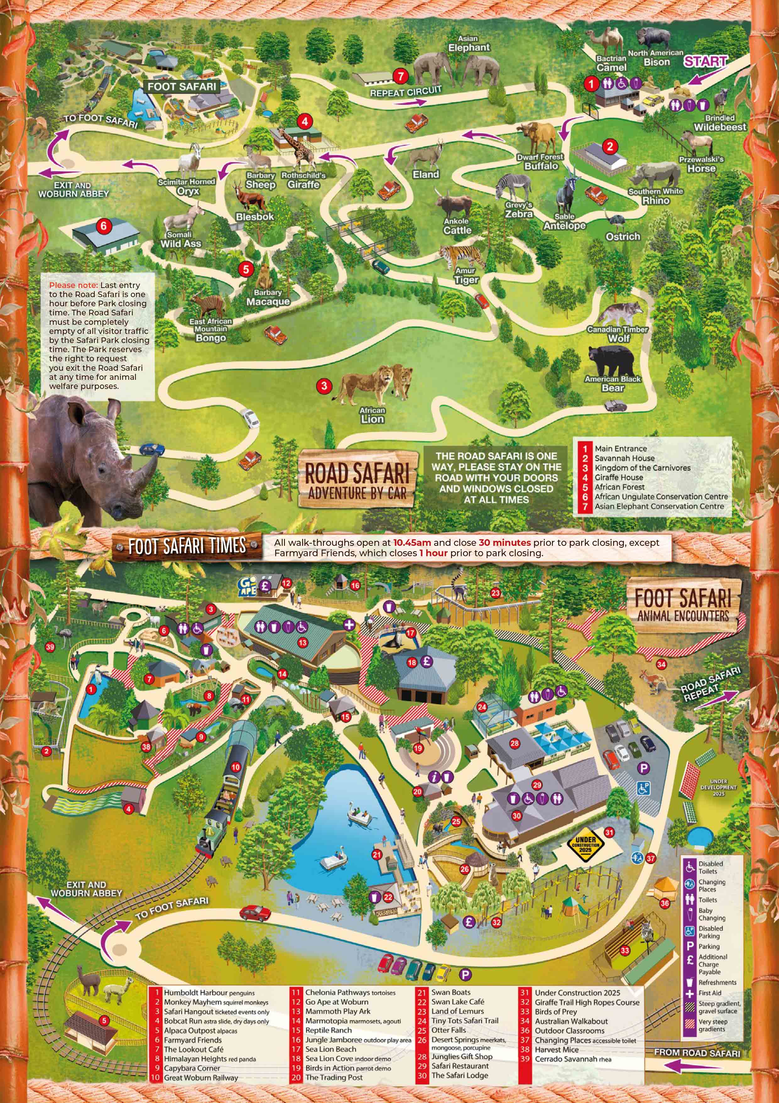 Image of woburn safari park map jan feb 2025 web