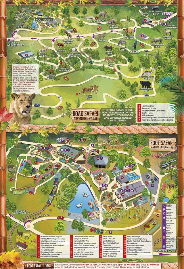 Safari Maps | Woburn Safari Park