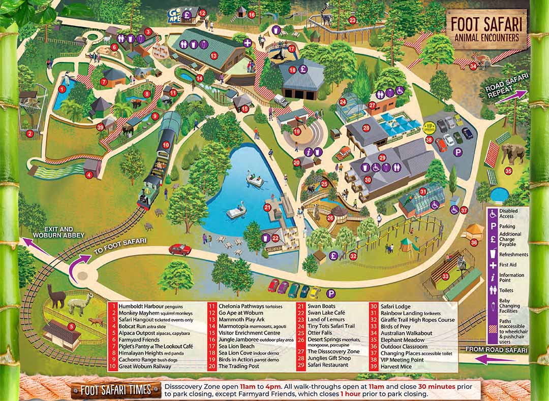 Safari Maps | Woburn Safari Park